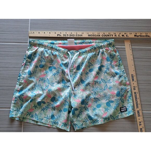 Third Wave Men's Swim Trunks Quick Dry Floral Print Inner Liner Small Preppy - Picture 11 of 13